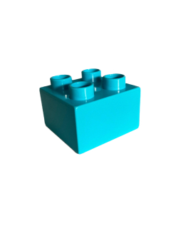 Lego Duplo kostka tyrkysová 2x2